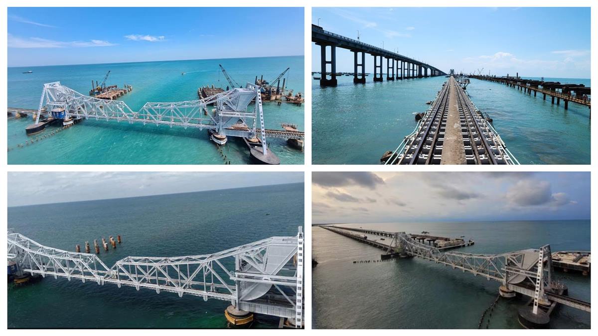 Indian Railways’ engineering marvel! See stunning PHOTOS of Pamban bridge 