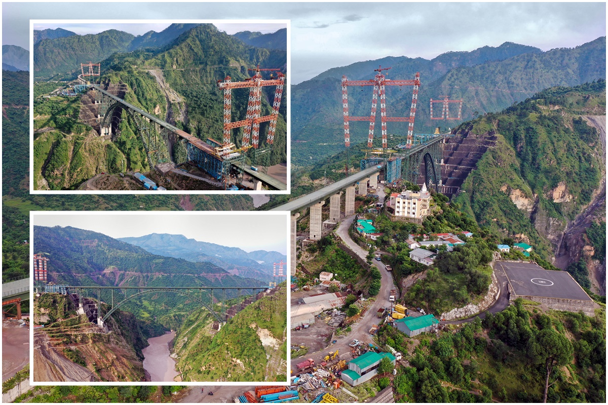 Breathtaking! Drone images show stunning view of world’s highest single-arch Chenab Railway bridge