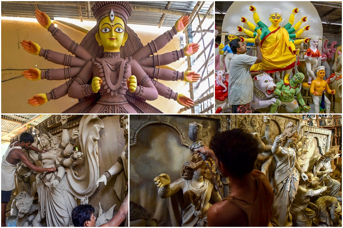 Durga puja 2022: Idol making in full swing-PHOTOS