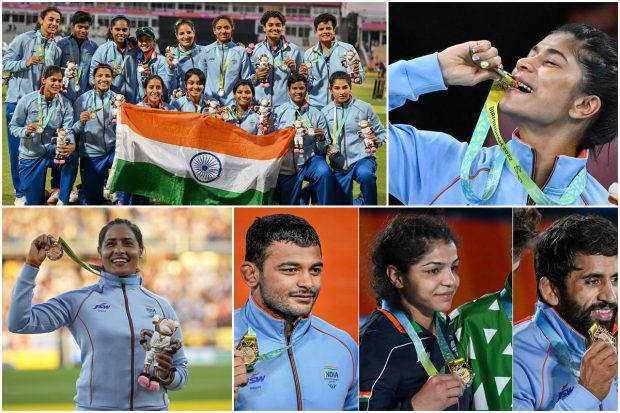 India at Commonwealth Games 2022: Ahead of the final day’s action in Birmingham on Monday, India's Commonwealth Games 2022 medals tally rose to 55. Let us take a look at some of the images from CWG 2022: