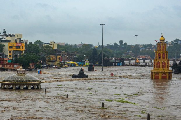 The official said water released from the Gangapur Dam, which supplies drinking water to the city, increased the level of the Godavari river. (PTI Photo)