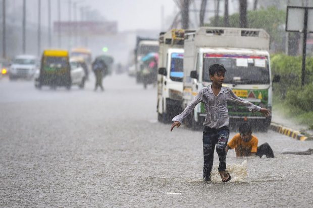 The southwest monsoon usually arrives in the national capital on June 27 and covers the entire country by July 8.(PTI Photo)