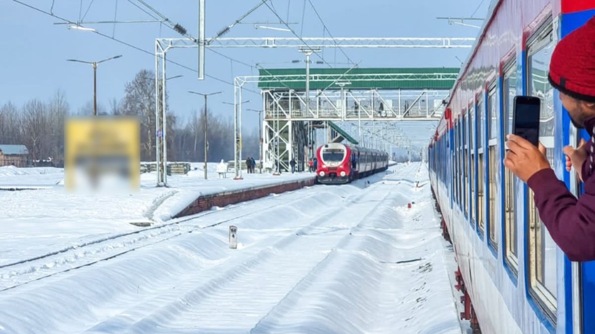 Indian Railways’ ride to Winter Wonderland: An enchanting journey through snow-covered Kashmir! Watch mesmerising videos here