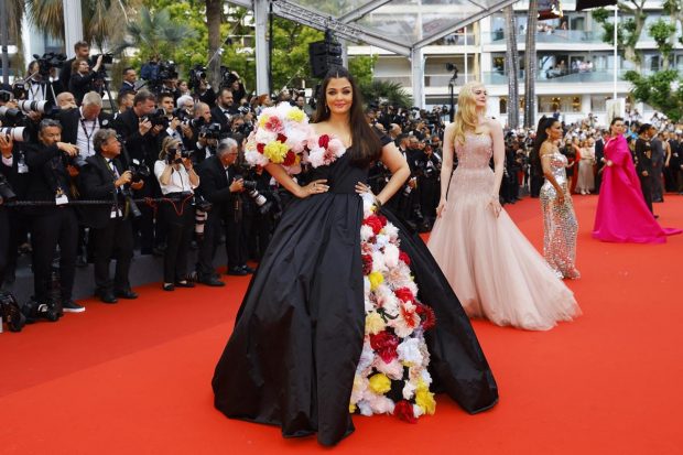 Aishwarya Rai Bachchan has always been a stunner. She brought the drama to the red carpet at the Cannes Film Festival on Wednesday evening. (Reuters Photo)