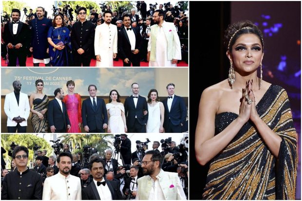 Cannes Film Festival: The 11-member Indian delegation led by I&B Minister Anurag Thakur walked the red carpet at the inaugural of Cannes Film Festival in France. India has been named as the 'country of honour' at the Marche du Film, the business counterpart of the marquee event. Deepika Padukone, who serves as a jury member for 75th edition of the film gala, walks Cannes Film Fest red carpet in Sabyasachi sari.