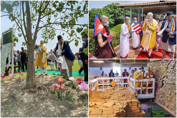 PM Narendra Modi prays at Maya Devi temple in Nepal's Lumbini. On the occasion of Buddha Purnima PM Modi said he felt blessed, hoping that Lord Buddha would bless all and make the planet peaceful and prosperous. Let us take a look at some of the images from Modi's Nepal visit: