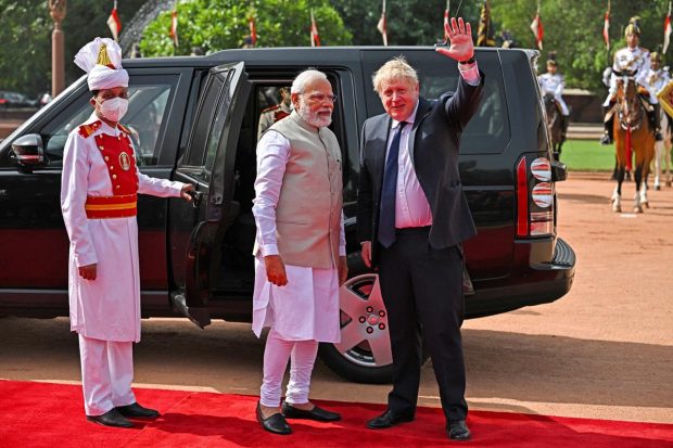 Addressing a press conference after his talks with Prime Minister Narendra Modi earlier in the day, Johnson said there is so much potential to take the bilateral partnership to a whole new level. (Reuters Photo)