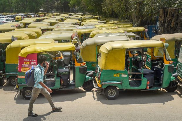 There are over 90,000 autos and more than 80,000 registered taxis complementing the public transport system in the city. (PTI Photo)