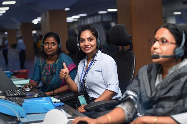 Women staff operates at the Air Traffic Control System on International Women's Day Celebration, at ATC Control Tower, at the Chennai Airport. (PTI Photo)