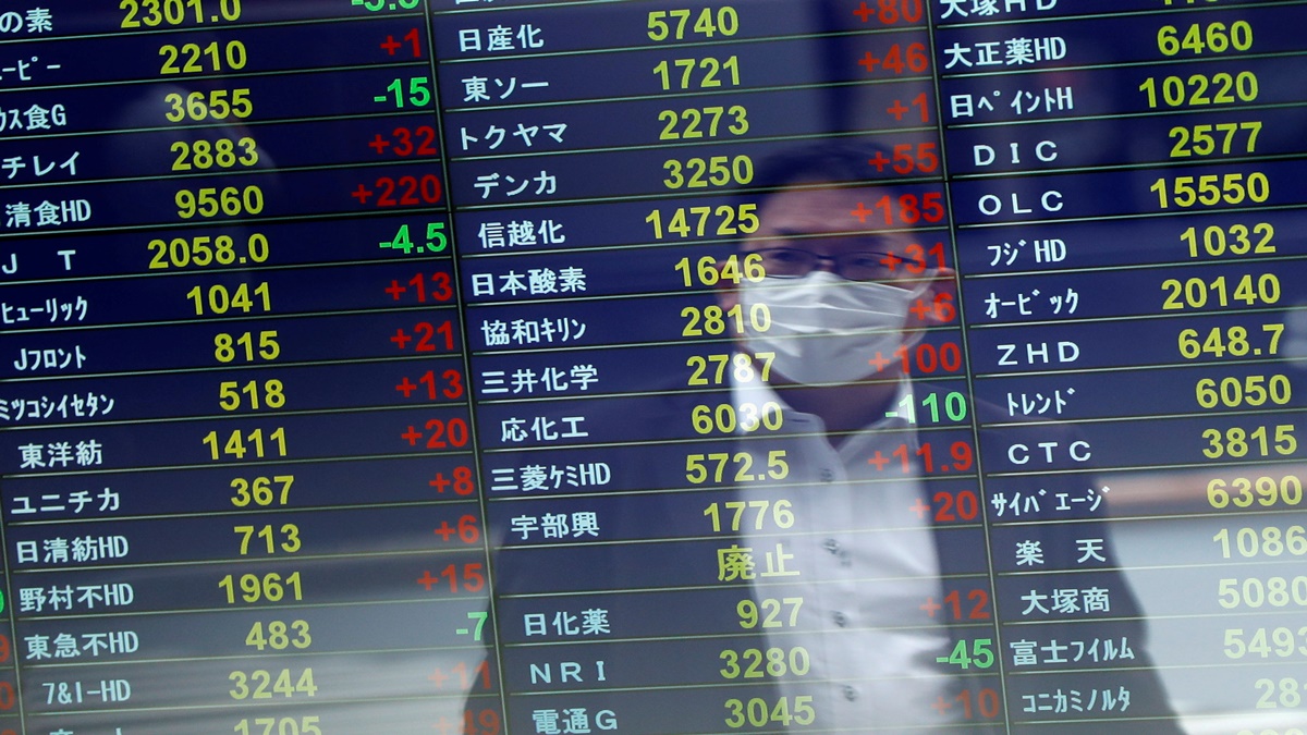 Asian shares tentative on global growth concerns, Japan surges